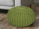 Sophia - Pouf - neon - 100% gerecycled katoen - Ø 55 cm x H 37 cm